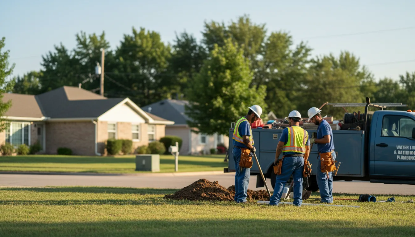 Residential water line and bathroom plumbing service in Barrett, MN